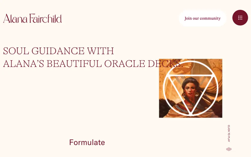 Screenshot of Alana Fairchild Online Oracle