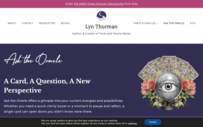 Screenshot of Ask the Oracle by Lyn Thurman