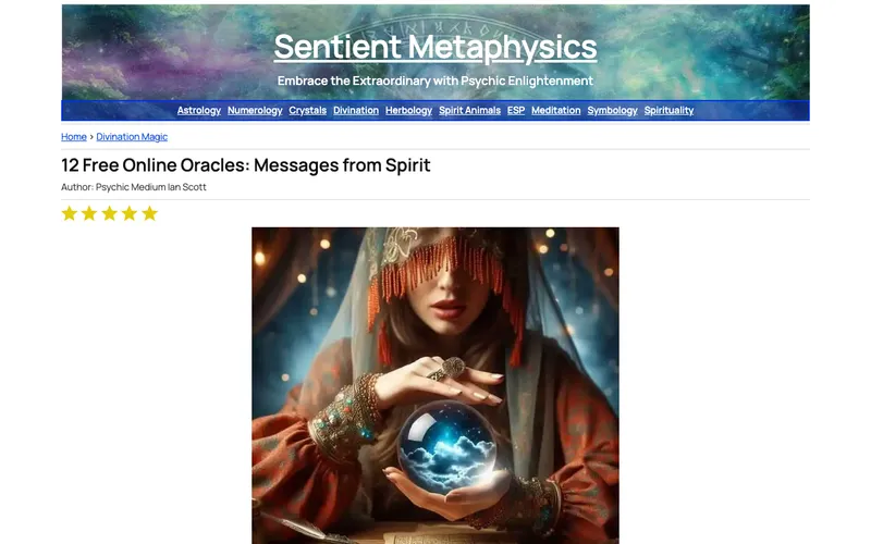 Screenshot of Sentient Metaphysics