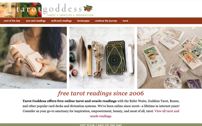 Screenshot of Tarot Goddess
