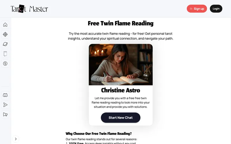 Screenshot of Tarot Master AI