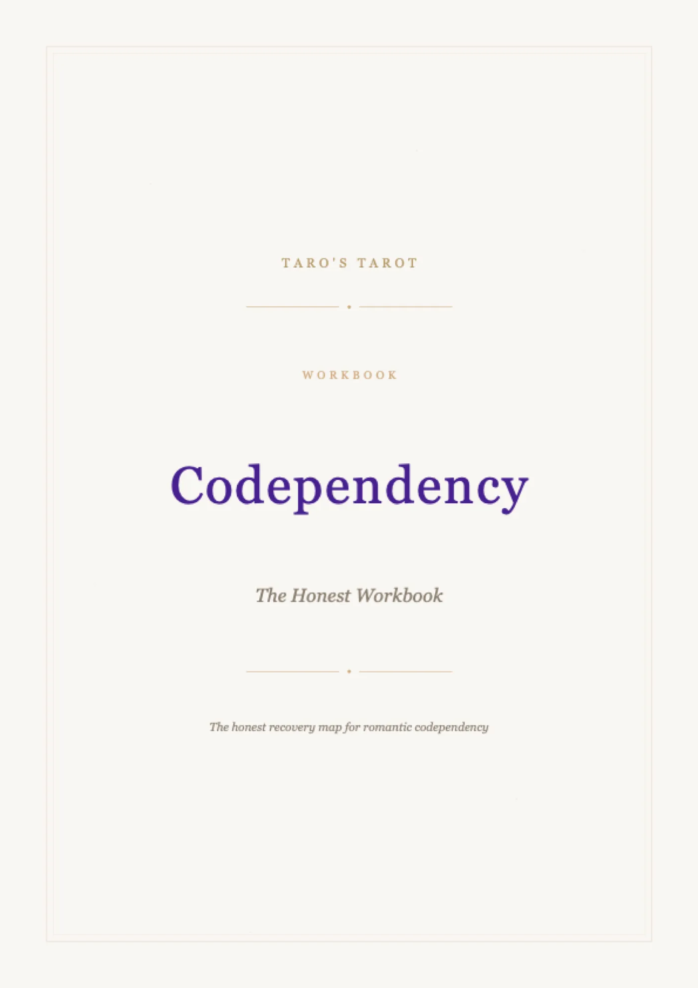 Codependency: The Honest Workbook — Cover