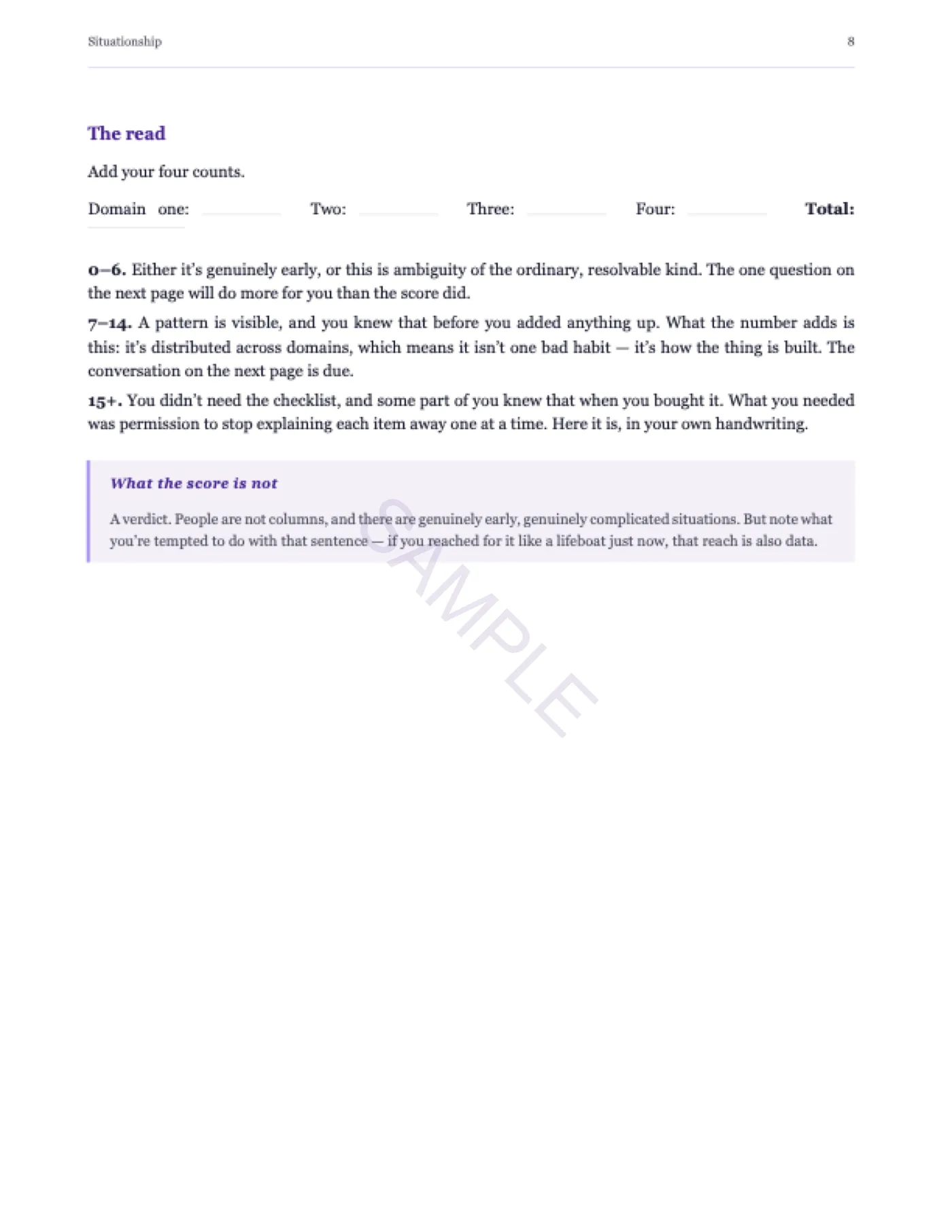 Sample page — the read