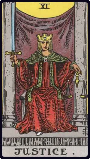 Justice tarot card