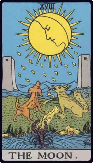 The Moon tarot card