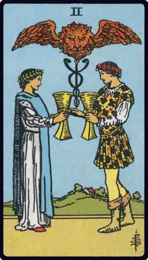 Two of Cups tarot card