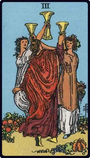 Three of Cups tarot card