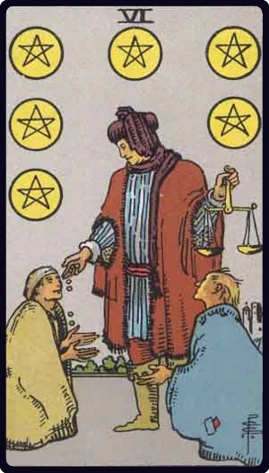 Six of Pentacles tarot card