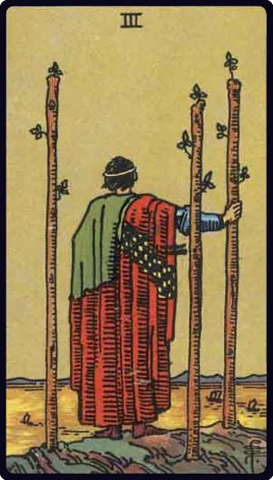 Three of Wands tarot card