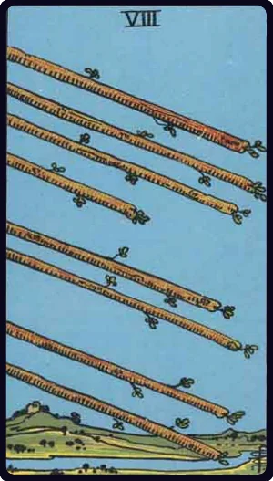 Eight of Wands tarot card