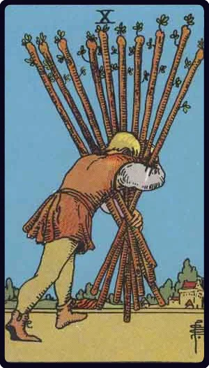 Ten of Wands tarot card