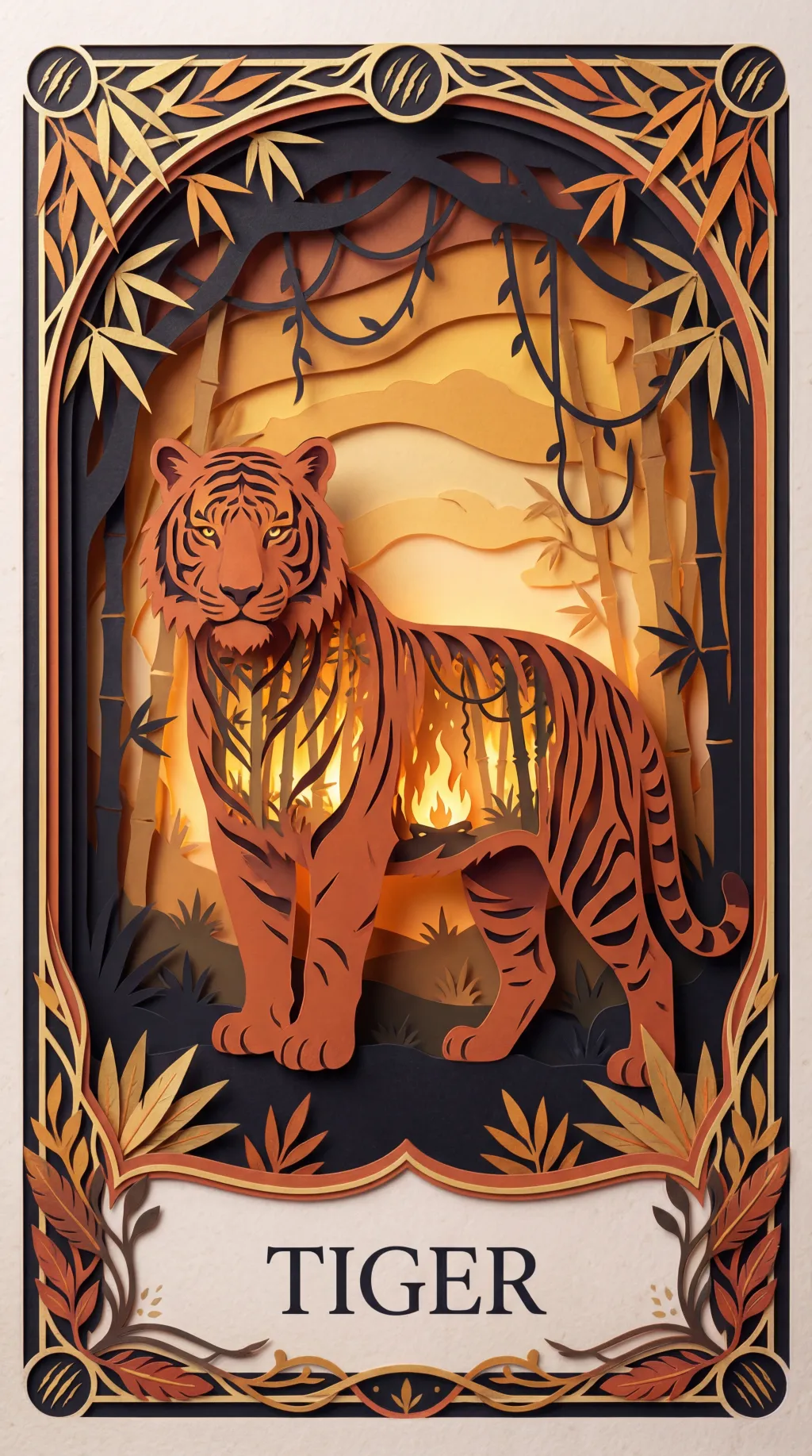 Tiger Spirit Animal Card