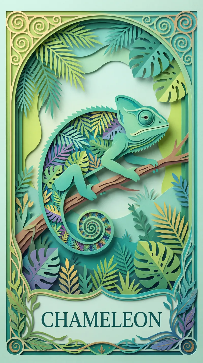 Chameleon Oracle Card