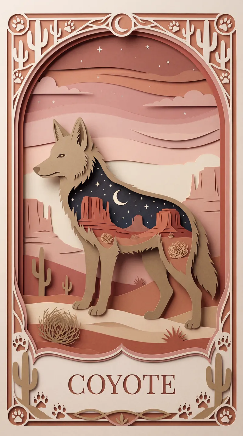 Coyote Oracle Card