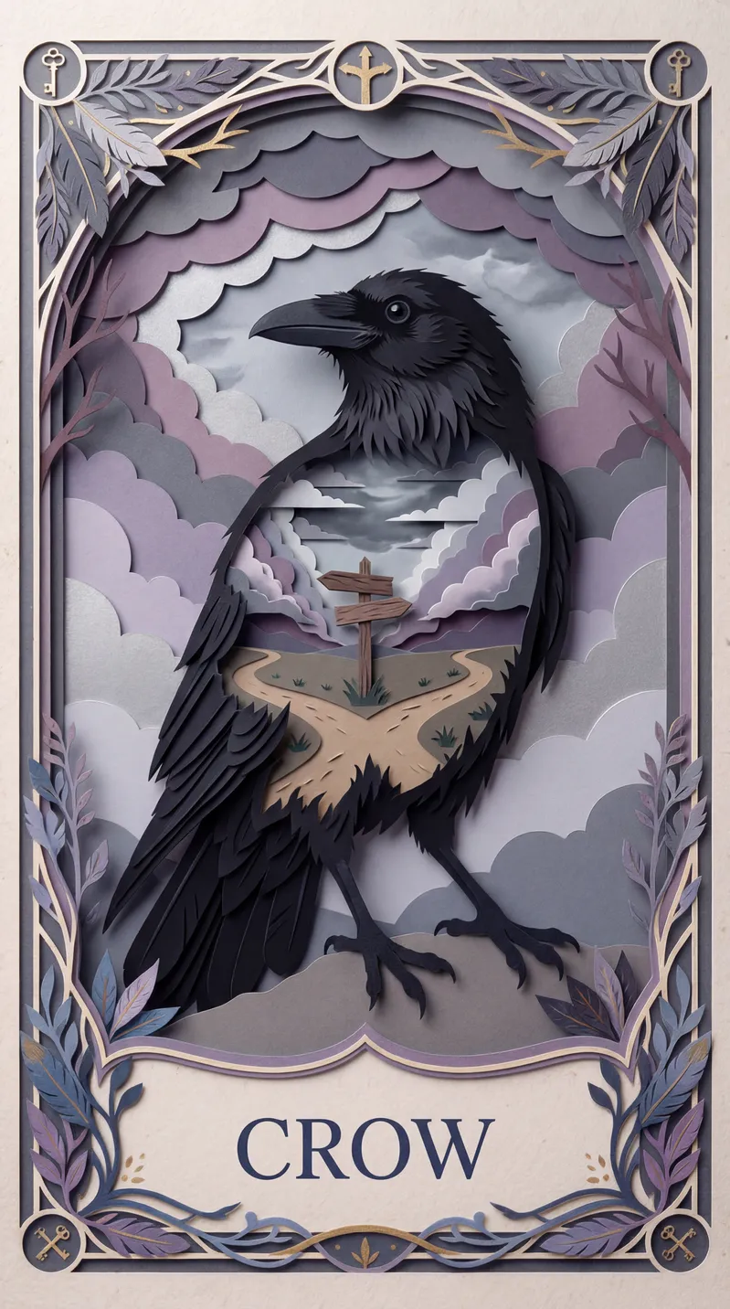 Crow Oracle Card