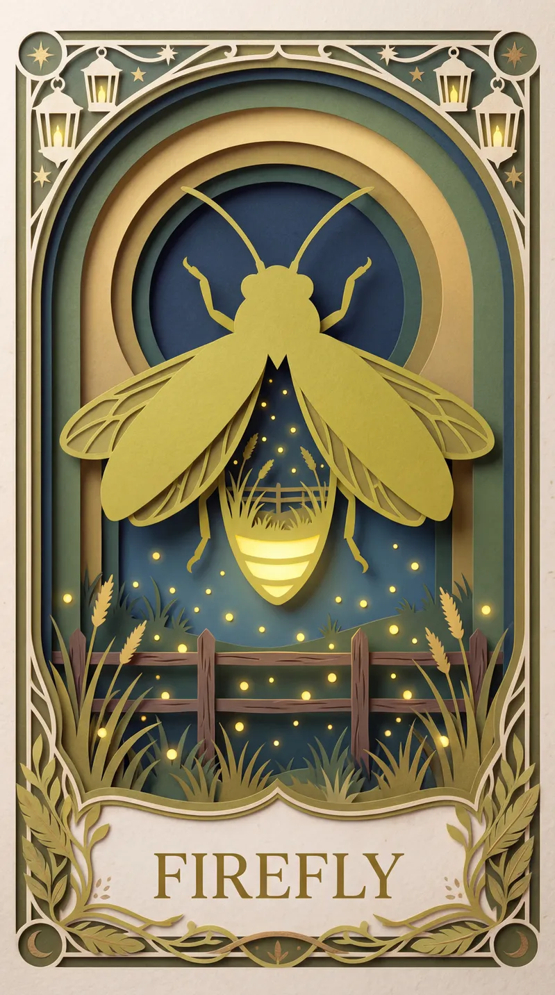 Firefly Spirit Animal Oracle Card