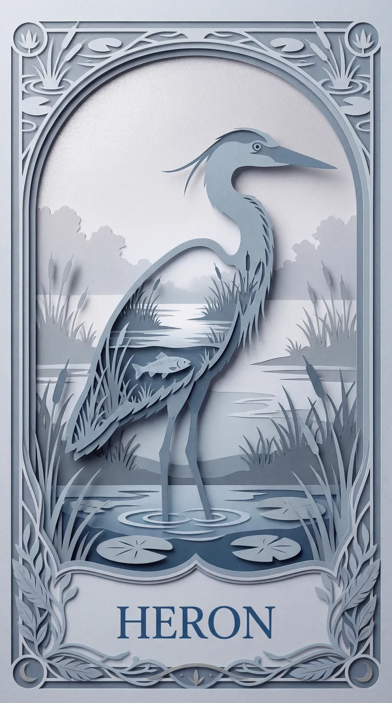 Heron Oracle Card