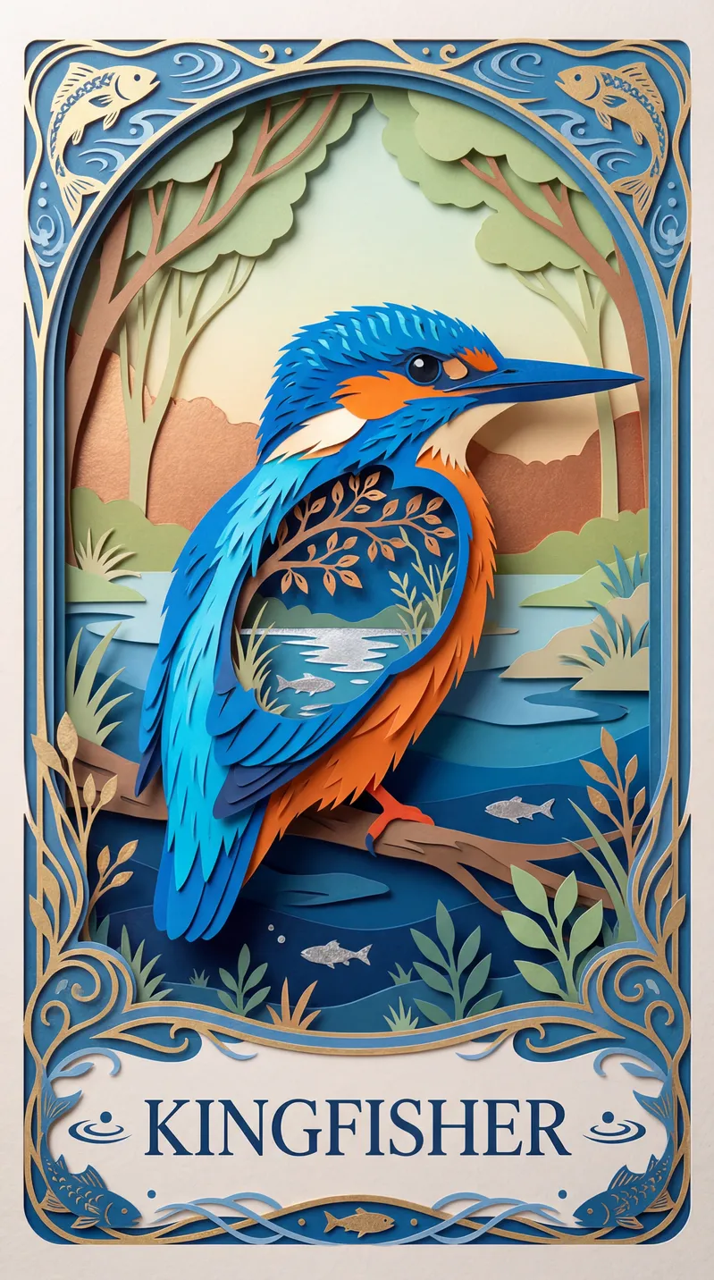 Kingfisher Oracle Card