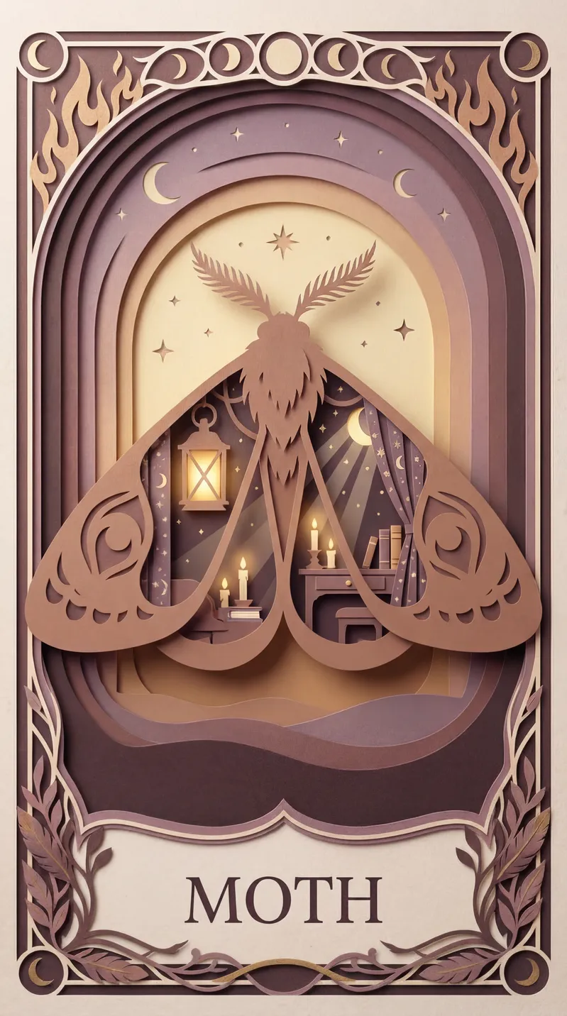 Moth Oracle Card