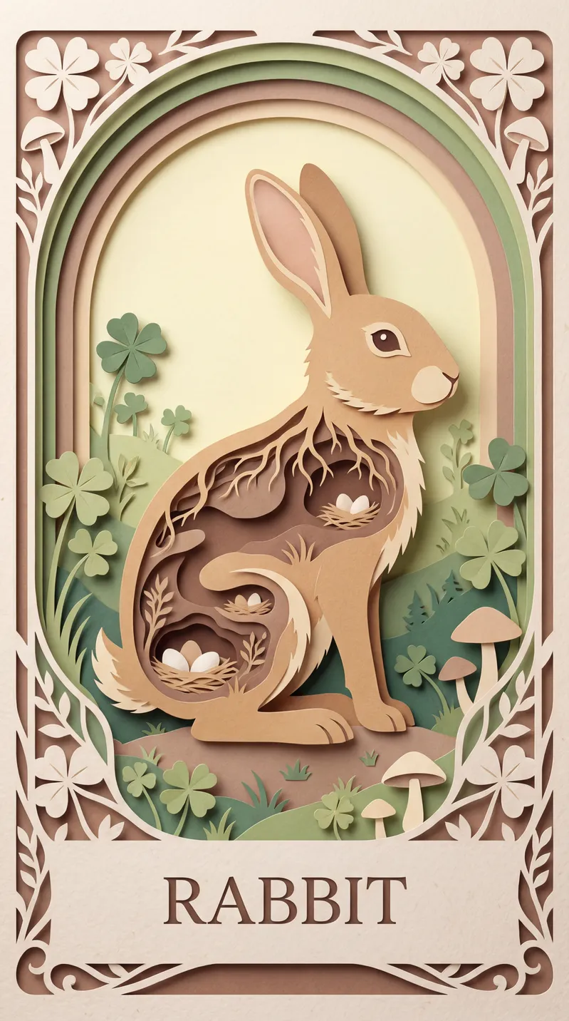 Rabbit Oracle Card