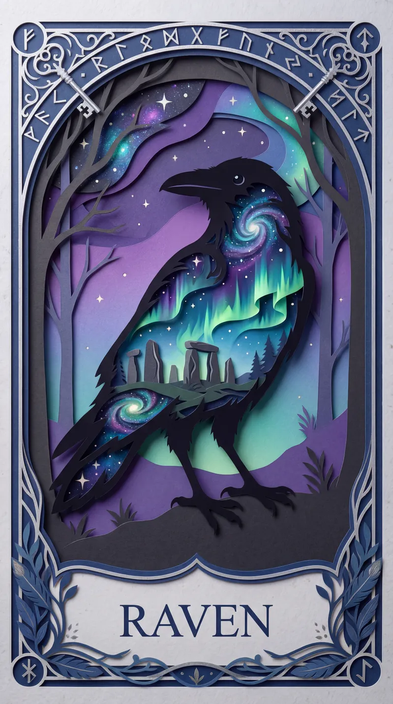 Raven Oracle Card