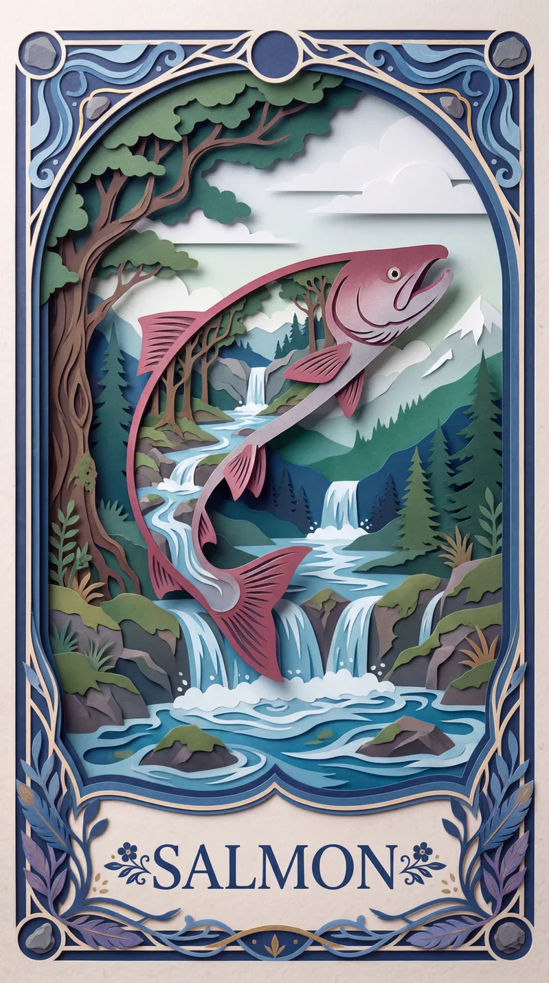 Salmon Oracle Card