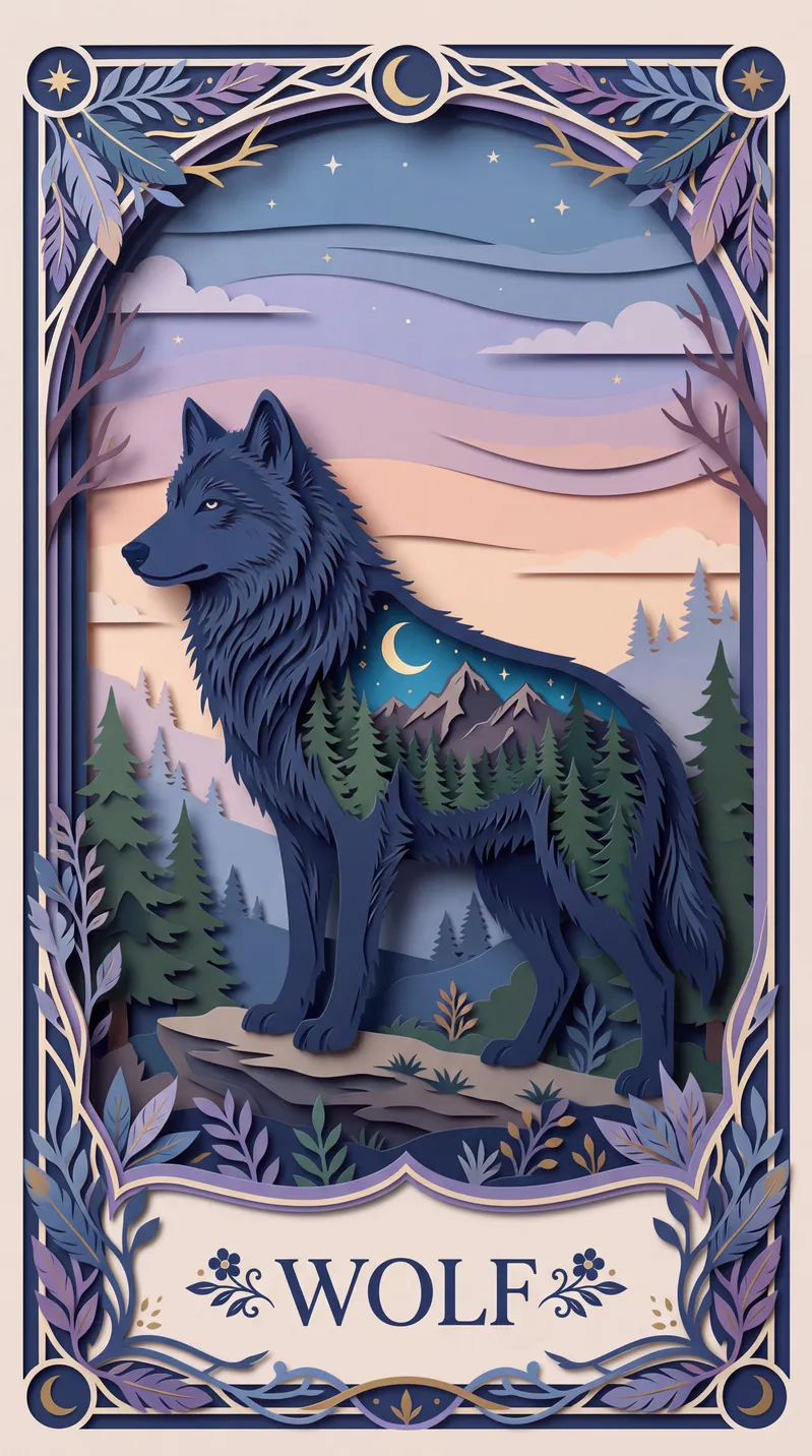 Wolf Oracle Card