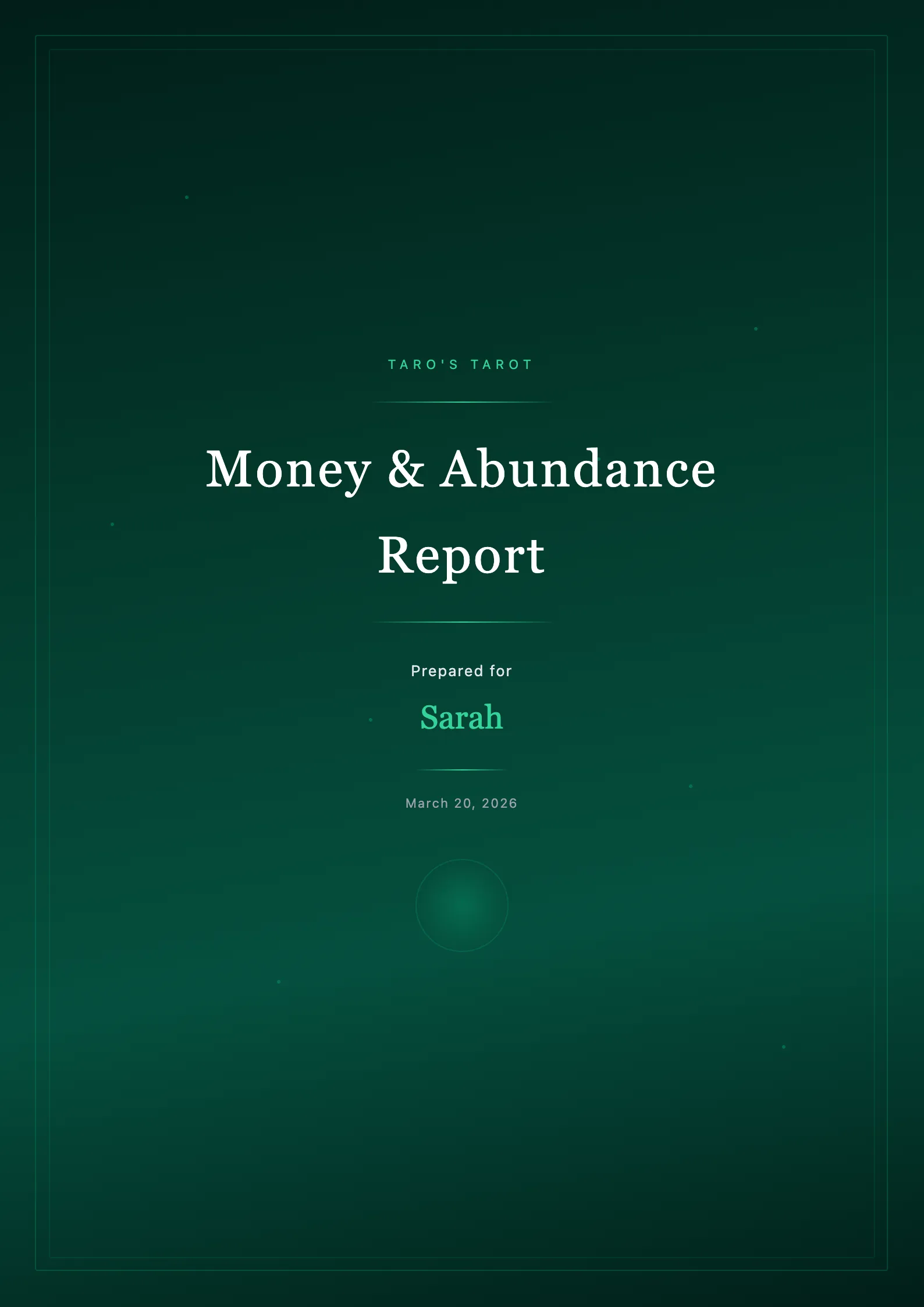Money & Abundance Report