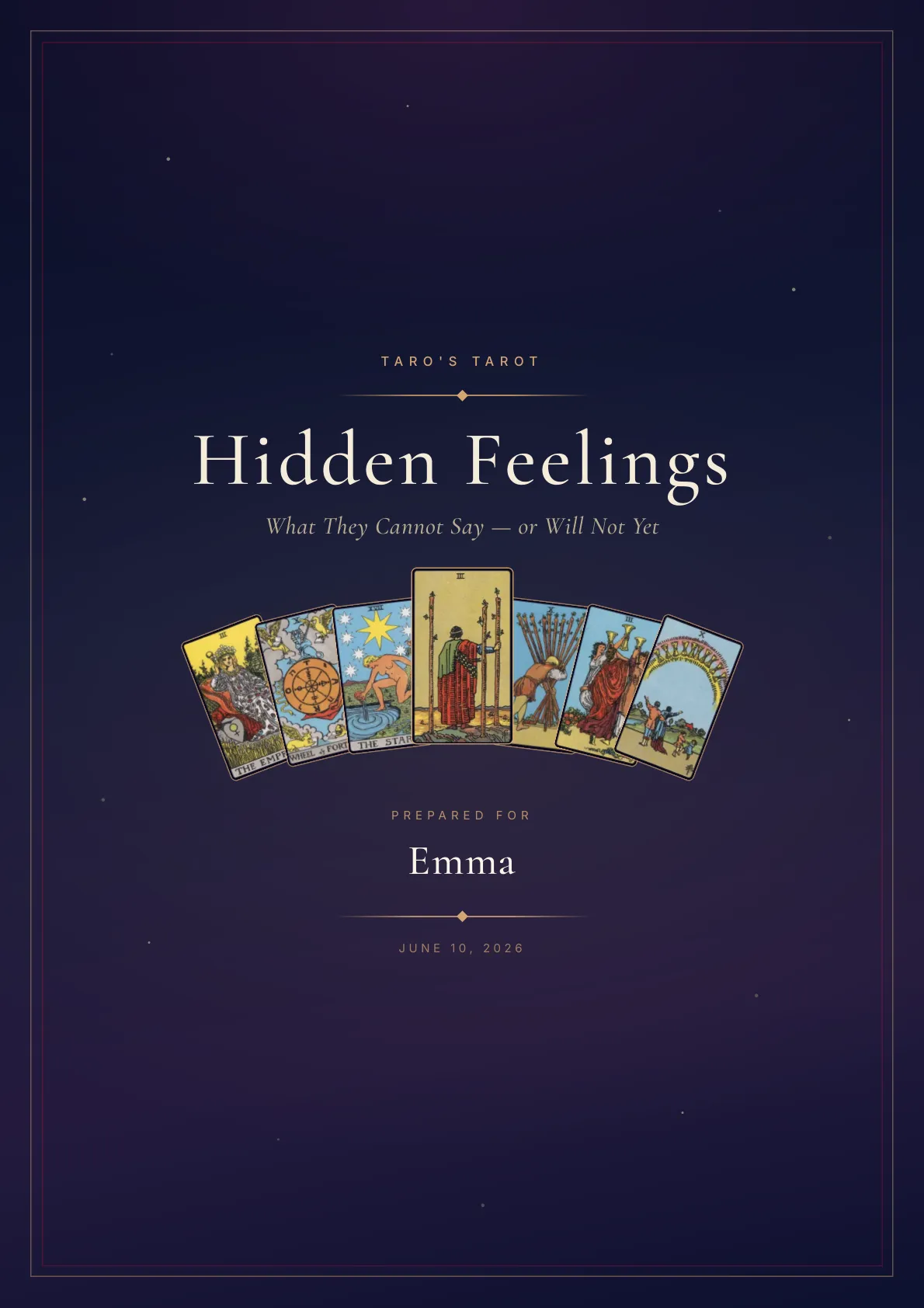 Hidden feelings report cover page