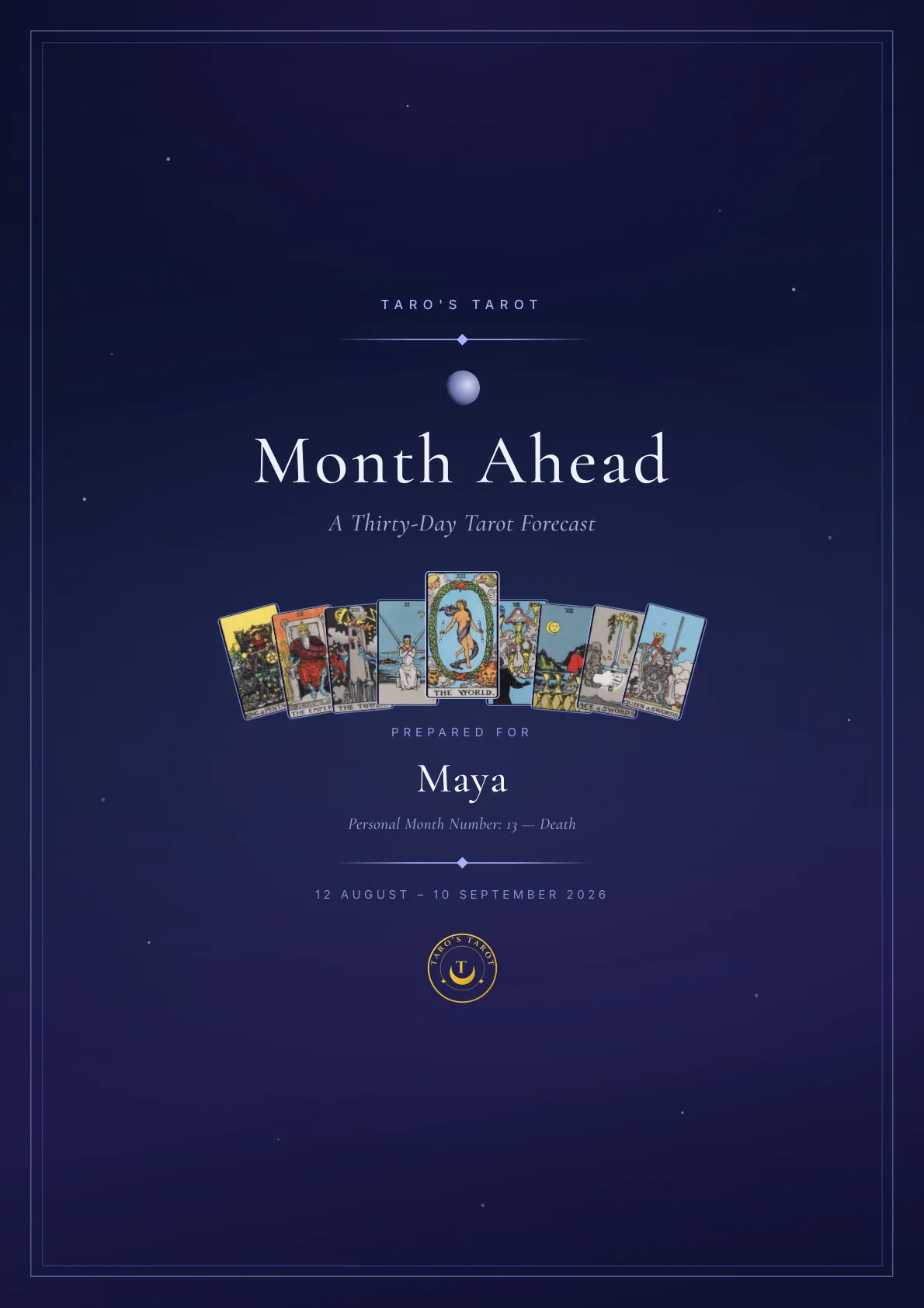 Month Ahead Tarot Forecast cover