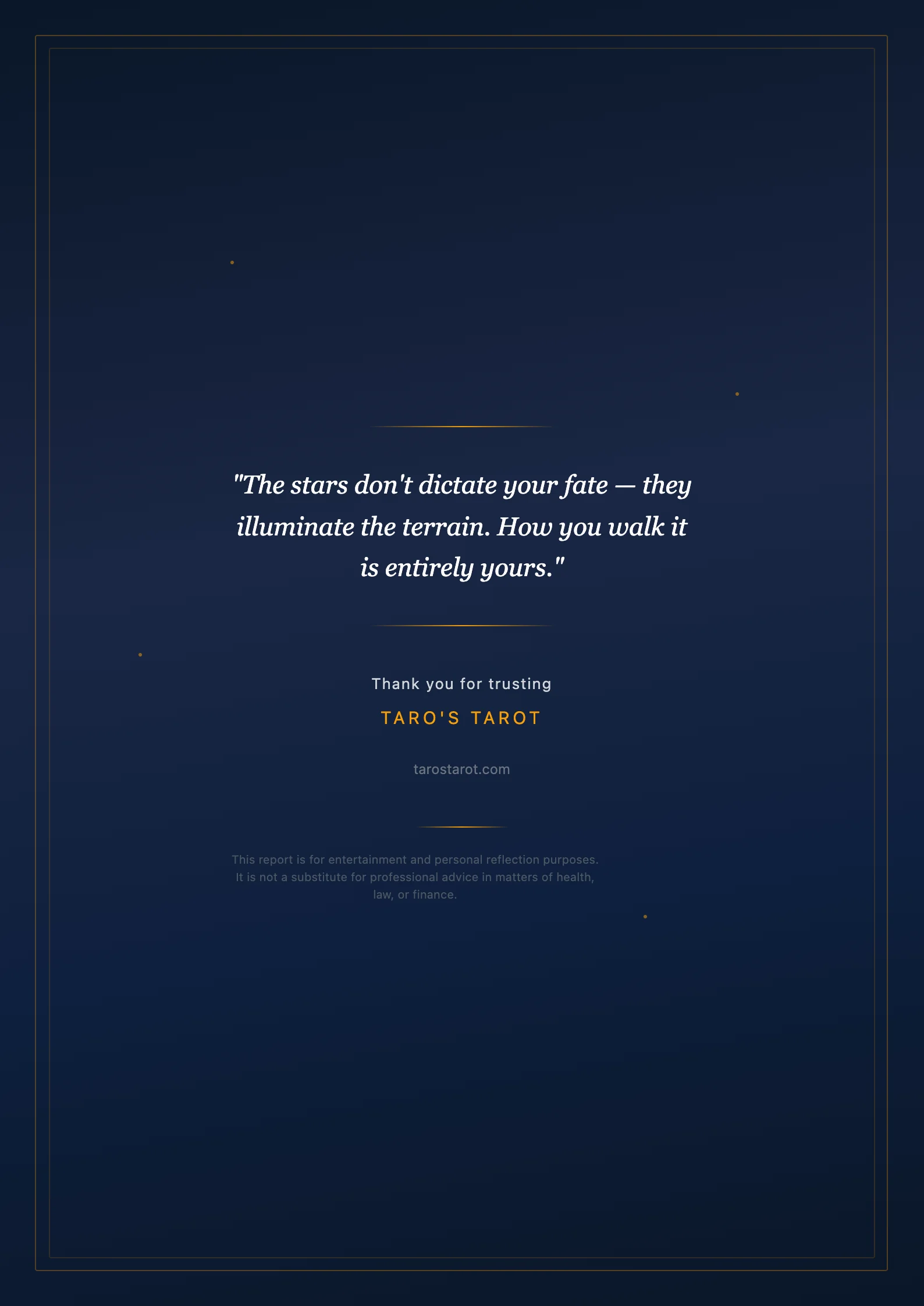 Personal insights page