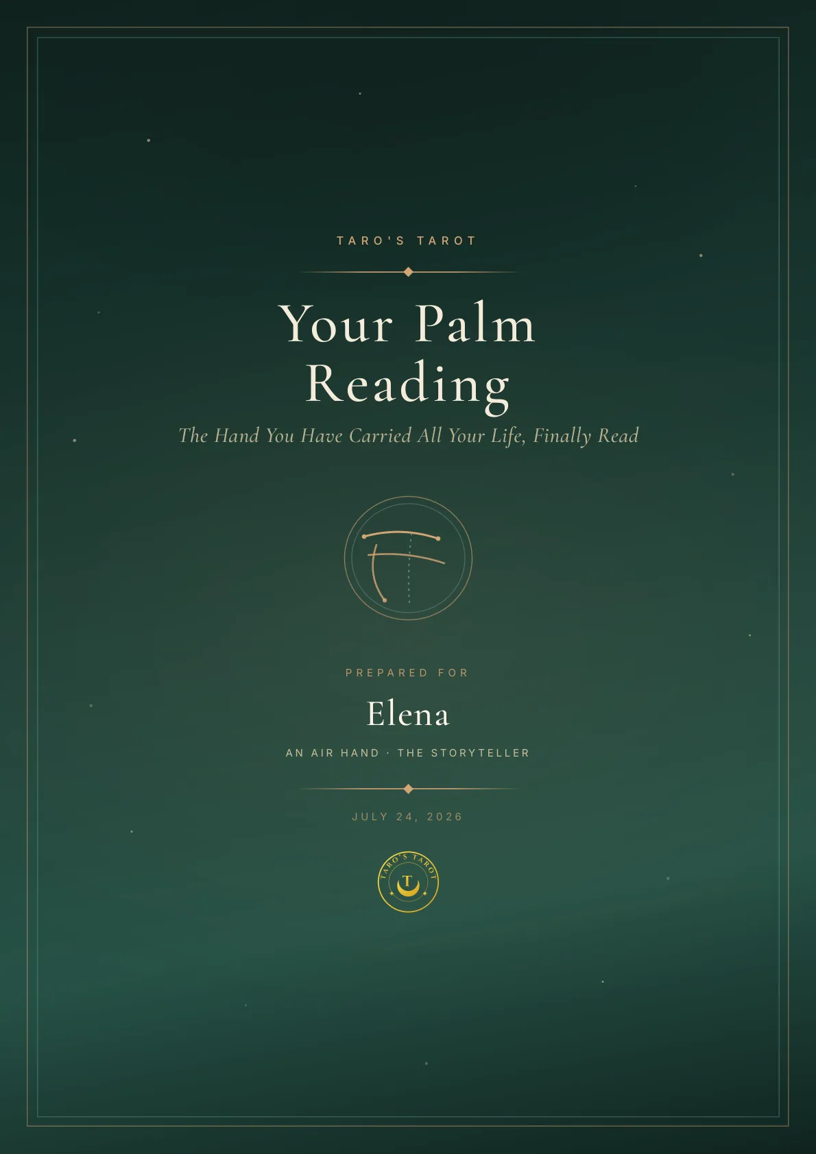Palm Reading Report cover