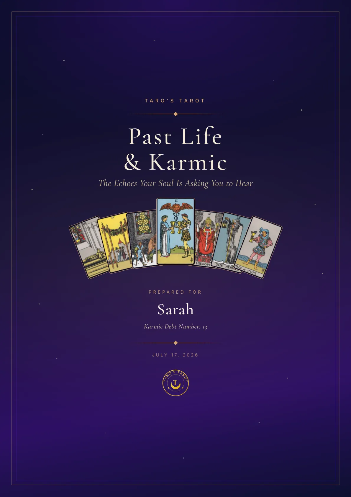Past Life & Karmic Report cover