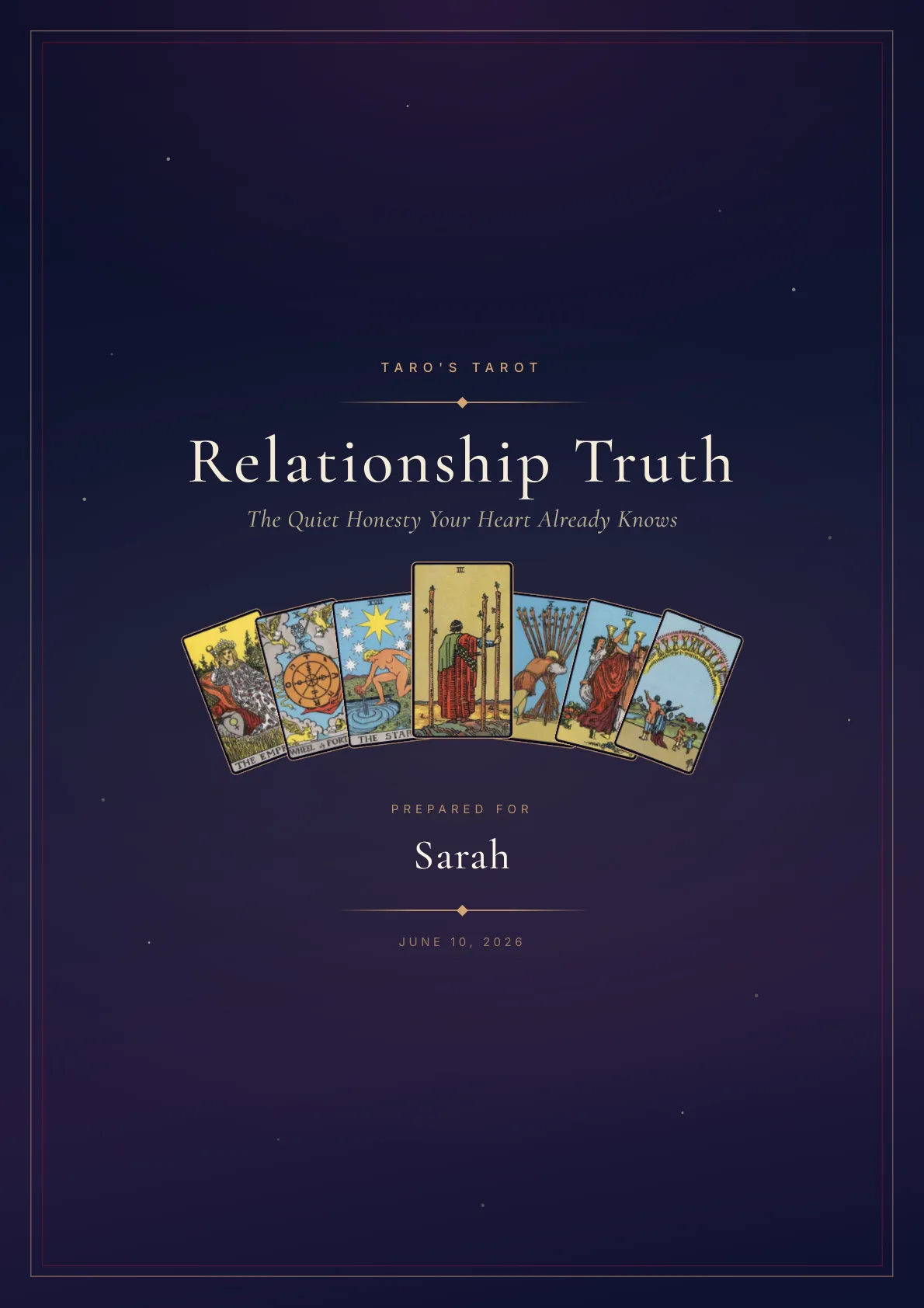 Relationship truth report cover