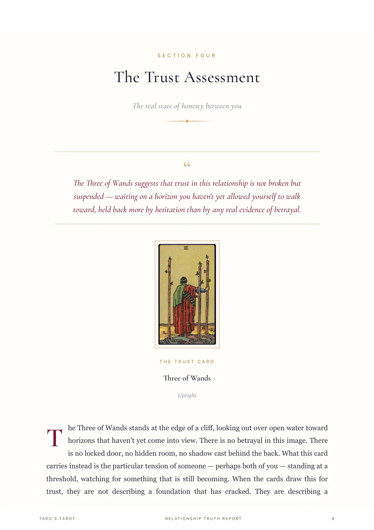 Trust assessment page