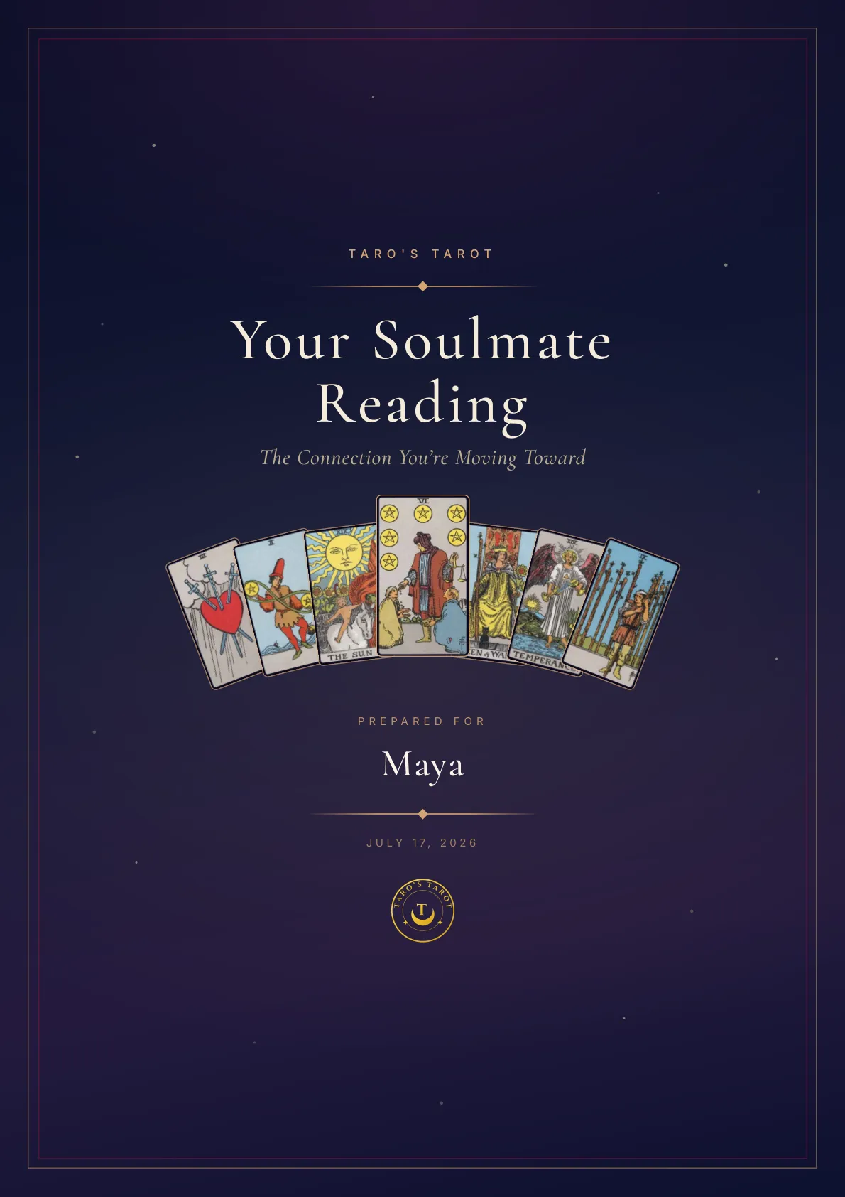 Soulmate Reading sample cover page