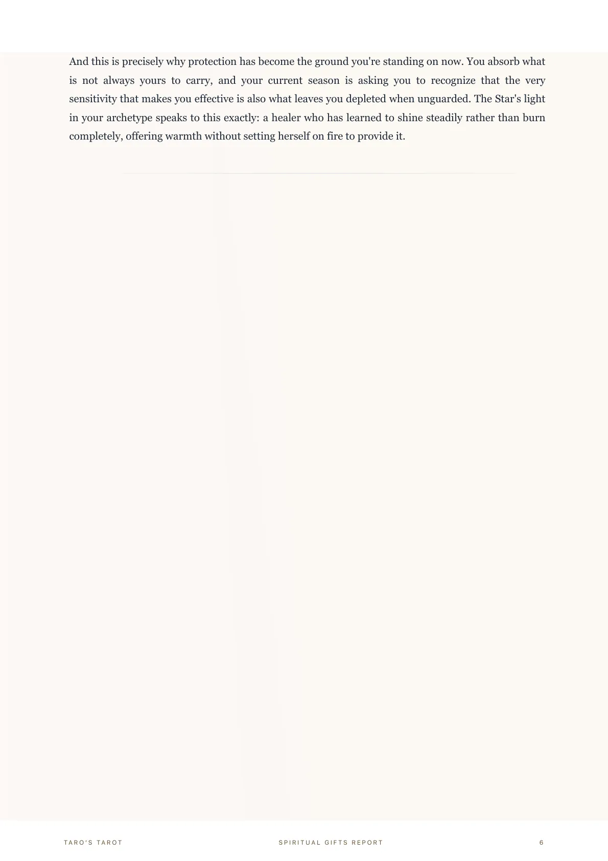 Spiritual Gifts Report sample inside page