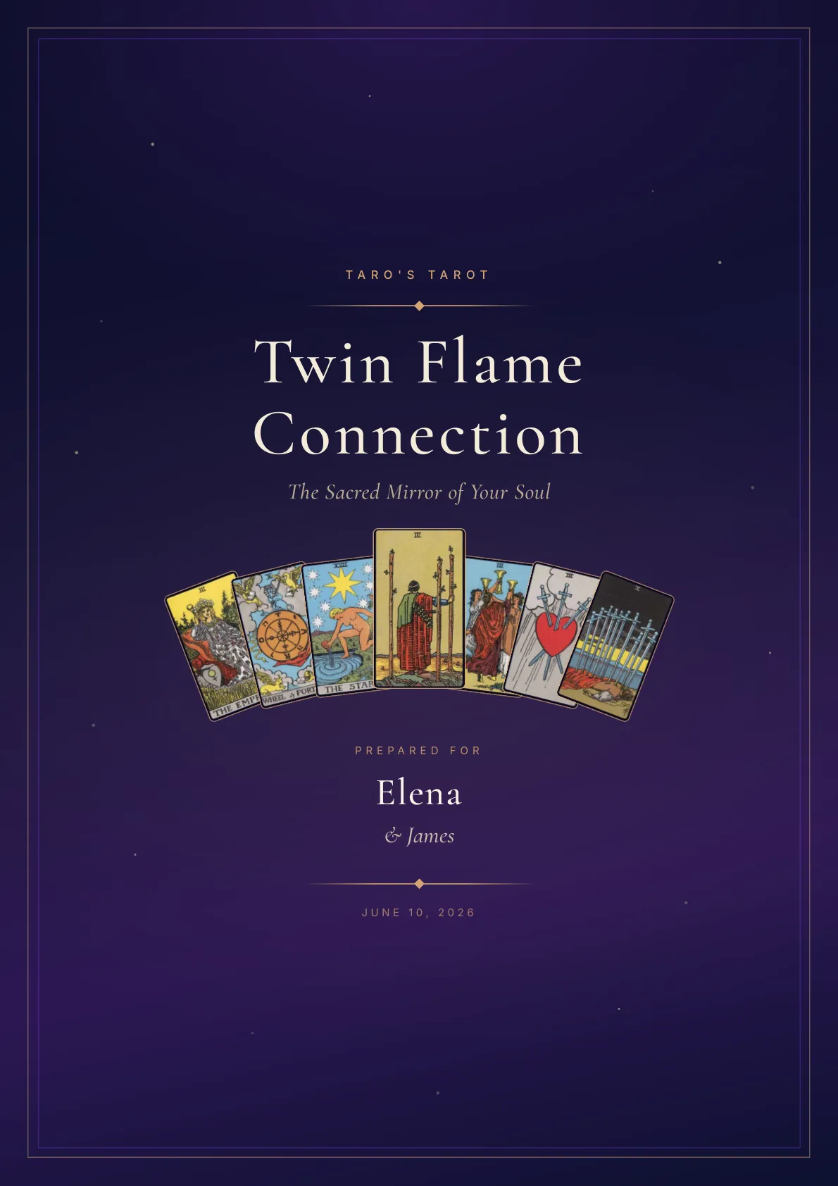 Twin flame report cover page
